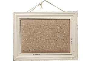 ‎SINTOSIN Sintosin Niedlich Korkwand Pinnwand mit Holzrahmen 40x30 cm, Rustikales Ausführung Office Korktafel, Pinnwand Kork Klein Memo Board Leinen Deco, Pinboard für Crafting