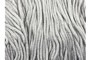 filati italiani cordini laminati Swan Glitter 500g - 450 metri per borse handmade e molto altro ancora (bianco/argento, THAI GLITTER)