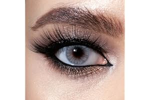 Elizzm Stone Blue (Bleu gris) - Lentilles couleur discrètes d'aspect naturel et sans correction - Lentilles de couleur de 1 mois