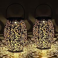 Gadgy Solar laterne fur Außen | Set 2 Stuck Orientalische gartenlaternen aus metall IP44 Wasserdicht | 21,5 x 15 cm…