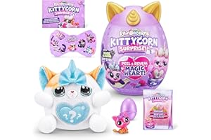Rainbocorns Kittycorn Surprise Series 2, Pomme the Exotic Cat - Collectible Plush - 10 Surprises to Unbox, Peel and Reveal Heart, stickers, Ages 3+ (Exotic Cat)