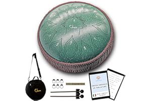 ORORA Handpan Steel Tongue drum 13 note - Strumento musicale per bambini e adulti - Tamburo zen e meditazione - Ebook di 20 spartiti in omaggio - Regalo originale relax