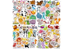 AIRNOGO Adesivi Bambini 200 Pezzi Kawaii Animali Carini - Premi per Classe Alunni, Vinile Impermeabili per Scrapbooking, Quaderni, Diario, Journal, Computer Portatile