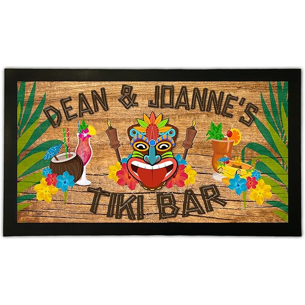 Personalised Tiki Bar Mat / Runner - Add Your Name - Foto 4