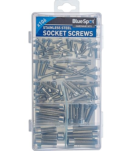 220-Piece 6-32 UNC Stainless Steel Flat Head Socket Screws & Nuts Assortment Kit