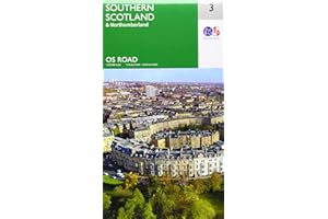 Southern Scotland Road Map | Northumberland | Ordnance Survey | OS Road Map 3 | Drive Scotland | Scenic Routes | Beaches | Maps | Adventure
