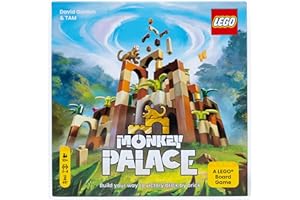 BEZZERWIZZER Asmodee - Monkey Palace: A LEGO Board Game - Build Your Way to Victory Brick by BrickFun Family Building Game for Kids and Adults, Ages 10+, 2-4 Players, 45 Minute Playtime