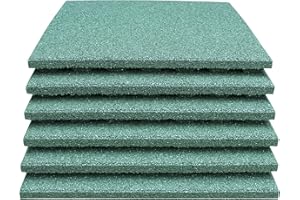 ‎LANDGRID 6x Fallschutzmatte 50x50x4cm Grün Yoga Training Turnmatte Indoor Outdoor Fitness Workout