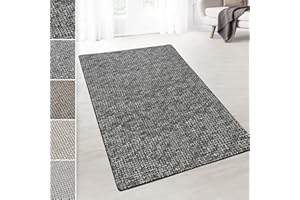 ‎FLOORDIREKT Floordirekt Teppichläufer Grandeur - Teppich Läufer Meterware für Wohnzimmer, Flur, Büro, Schlafzimmer - gekettelt (Anthrazit, 66x150cm)