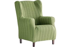 Martina Home Pokrowiec na fotel, elastyczny fotel z uszami, 33 x 42 x 8 cm, zielony