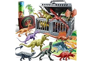 JOYIN Dinosaurier Spielzeug ab 3-6 Jahre, Kinder Spielzeug Spielmatte Set, 19 PCS Realistische Dinosaurier Figuren für 3 4 5 6 Jahre, Dinosaurier Spielzeug für Kindergeburtstag