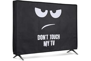 kwmobile Funda para Monitor 24" TV - Cubierta Protectora para Interior - No toques mi TV