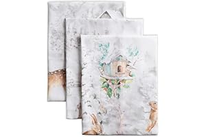 Maison d' Hermine Christmas Tradition 100% Baumwolle Set von 3 Multi-Purpose Küchenhandtuch | Bar Handtücher | Thanksgiving/Weihnachten (50cm X 70cm)