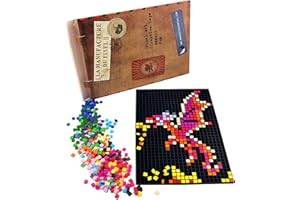 La Manufacture du Pixel - Kit 1 Grille et 1 800 Pixels à insérer (Noir) - Pixel Art, Loisir Créatif, Mosaïque, Fun ! - Créez à l'infini Tout l'art Qui Vous Ressemble
