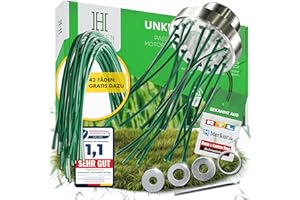 Heckenpracht® Profi Nylon Unkrautbürste für Freischneider | inkl. 42x PA 66 Nylonfäden | Wildkrautbürste für Motorsense aus Aluminium | 25,4mm Bohrung | Freischneider Zubehör