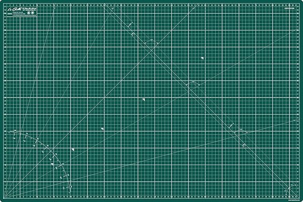 La Canilla Tapis de Découpe Auto-Cicatrisant A1 (90 x 60 cm - 36x24") Self-Healing Cutting Mat Planche Coupe pour Couture Patchwork Modelisme Cutter | Marqué en Centimètres et en Pouces