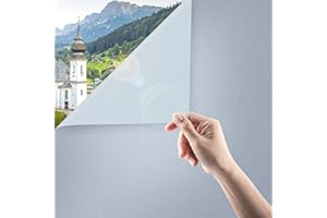ouyili Frosted Glass Window Film Static Clings Removable Non Adhesive, Add Privacy and Style to Your Windows, Anti-UV Heat Control Sun Blocking not Affect Natural Light Enter (30 cm×200 cm)