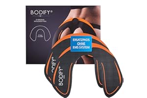Bodify Juego de 2 almohadillas de repuesto originales (sin controlador) para entrenamiento de cadera EMS – Entrenador de pomuskeltrainer para hombres y mujeres