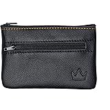 Schlüsseltasche Aus Echtleder - 2-Fach Design Für Schlüssel, Karten & Bargeld 11x7,5cm