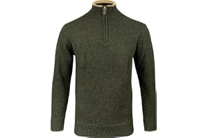 Jack PYKE Askcombe 100% lammull långärmad dragkedja stickad jumper pullover