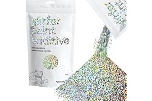 Hemway Oro Argento olografico Glitter Vernice Additivo FINI 1/64" 0,4 millimetri per emulsione a base di acqua - Interior & Exterior parete, soffitto, legno, vernice, Matt - 100g / 3,5 once