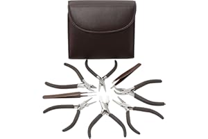 THE BEADSMITH Beadsmith 8 FASHION-CHOCOLATE COLOR TOOL SET FOR MAKING JEWELRY with COORDINATED CLUTCH CARRY CASE