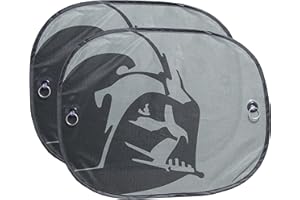 Plasticolor 003746R01 Parasol de ventana, diseño de Star Wars Darth Vader, 2 unidades, ventana lateral