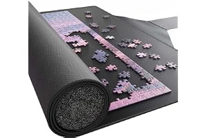 Puzzlup Pusselmatta för upp till 1500 bitar – 66 x 120 cm – Premium Skumrulle för 500, 1000 och 1500 bitar – Rullas ihop på s