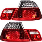 Tail lights Set 4 pieces for 3er E46 Coupe 04/2003 ->> red white chrome