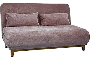 BRIGROS WeHome - Divanetto trasformabile due posti apribile con cuscini Basil (Marrone)