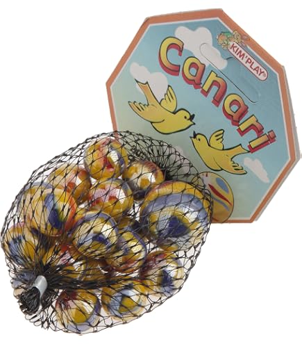 Kim'Play - 20 Billes + 1 Calot Tigre Blanc - Jeu De Billes Classique Pour Enfants 6-12 Ans - Qualité Supérieure Et Design Attrayant