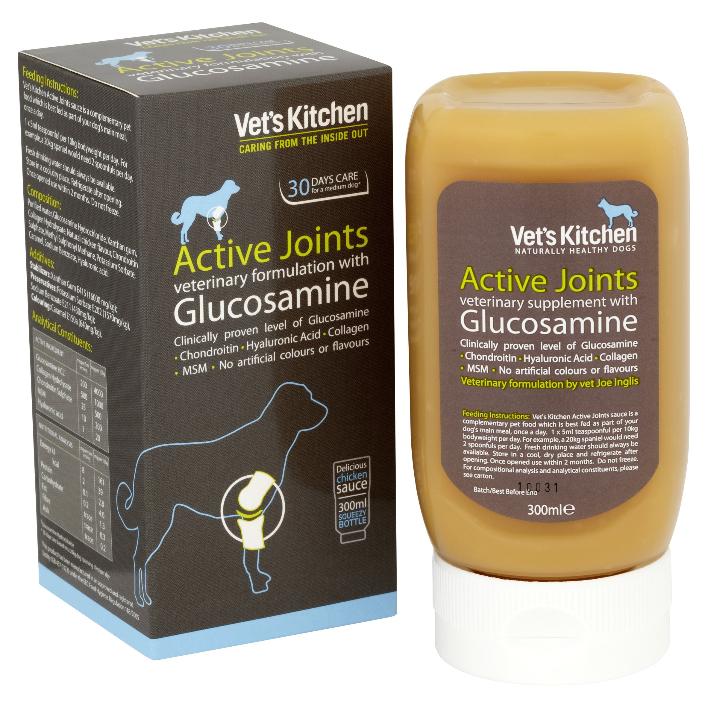 Vet's Kitchen - Healthy Joint Supplement - Gravy with Glucosamine - Advanced Nutrition for your Adult Dog - 2 x 300ml