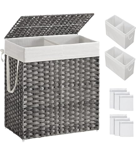 Cesto Portabiancheria A Parete - Basket Per Bucato Con Rete, Salvaspazio Per Bagno, Camera O Ufficio - Foto 12