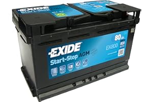Exide EK800 AGM Starter-Batterie Start-Stop 12V 80Ah 800A