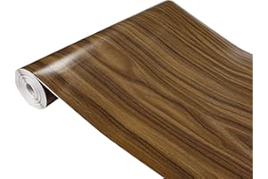 DecoMeister Klebefolien in Holz-Optik Holzfolien Deko-Folien Holzdekor Selbstklebefolie Möbelfolie Selbstklebend Fertigrolle Nussbaum Mittel 90x210 cm