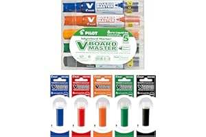 ‎PILOT PEN PILOT V-Board Master, Whiteboardmarker (Rundspitze + 5 Refill)