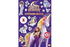Unicorn Academy - Stickerbuch: Rätsel, Spiele, Bilder und vieles mehr mit über 100 Stickern für Kinder ab 5 Jahren: 2