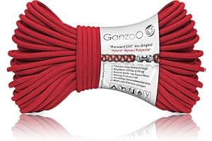 ‎GANZOO Ganzoo Paracord 550 Seil, 4mm, Typ 3, Nylon Polyester, Hybrid, 7 Innenstränge Armband, Hunde-Leine, Hunde-Halsband knüpfen, ca. 250kg Bruchlast, Outdoor Rope, Camping Schnur, Allzweckseil