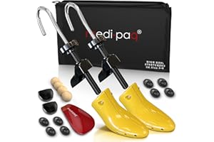 Medipaq - Set of 2 Premium Plastic High Heels Shoe Trees for Women with Cedar Balls and Drawstring Bag (UK Size 3-8) - Shoe Stretchers UK Brand - Plastic Shoe Stretchers for Women - Shoe Shaper