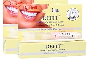 WHITE HINGE 2X Dr Denti Refit | 6 Capsules of Temporary Dental Cement