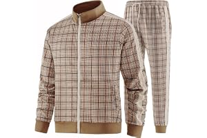 W JIANWANG herr Track Suits for Men Set Aktiva träningsoveraller, herr (2-pack)