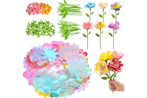 Glowsprout DIY-Blumenpresse-Zubehör, 180-teiliges Blumen-Kreativset für Kinder, Handgefertigte Blumen, geeignet für Kinder von 3 bis 12 Jahren