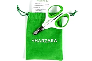 Harzara Professional Pet Nail Clippers. Best for a Cat, Puppy, Kitten & Small Dog. Bonus Storage Bag & Instruction Card. Great Trimmer for Grooming