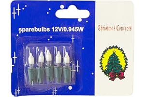 Christmas Concepts Pack of 5 Clear Push in fuse bulbs 12v (No 3b)
