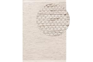 benuta Rocco - Tappeto di lana a pelo corto, 70 x 140 cm, per soggiorno, camera da letto, sala da pranzo o cameretta dei bambini