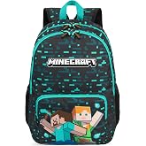 Get Trend Minecraft Large Children's Backpack, 18" Adjustable School and Travel Backpack, Padded for Sports and School, Gamer