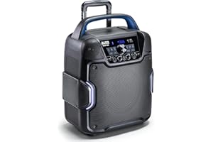 ALTO UBER FX2 200 Watt Tragbares PA-Lautsprechersystem mit Akkubetrieb, Bluetooth, 2-Kanal Mixer mit EQ und FX, USB-Aufladung, ALTO App