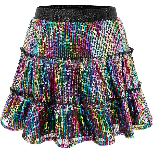 Skorts Scintillanti Miipat Gonna Di Paillettes Per Bambine