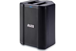 Alto Busker Altavoz Autoamplificado Portátil Grande de 200W con Bluetooth, Batería Recargable, Mesa de Mezclas 3 Canales, Alesis FX, App, Carga USB