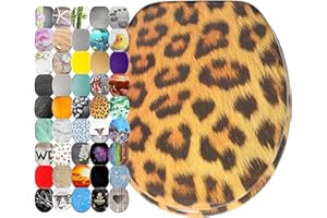 Sanilo WC Sitz, viele schöne Toilettendeckel zur Auswahl, hochwertige und stabile Qualität aus Holz (Leopardenfell)